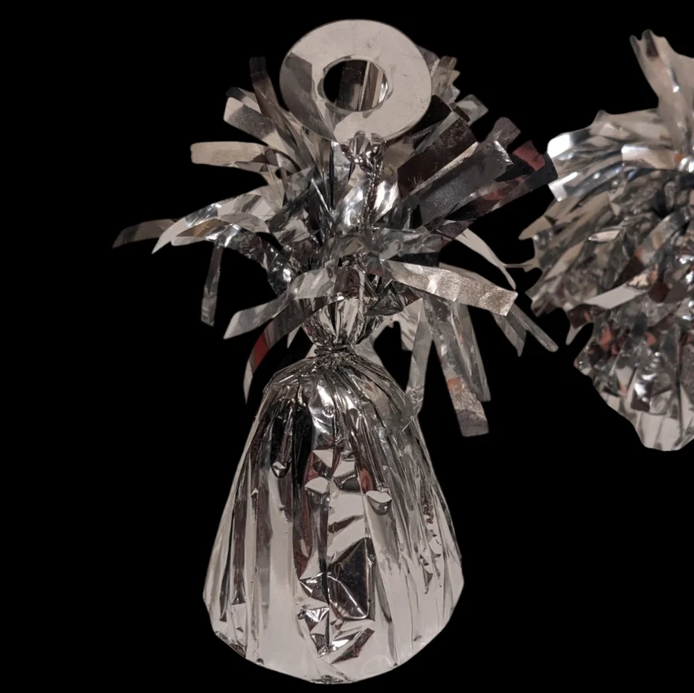 Amscan Silver Mylar Wrapped Balloon Weights Set of 7